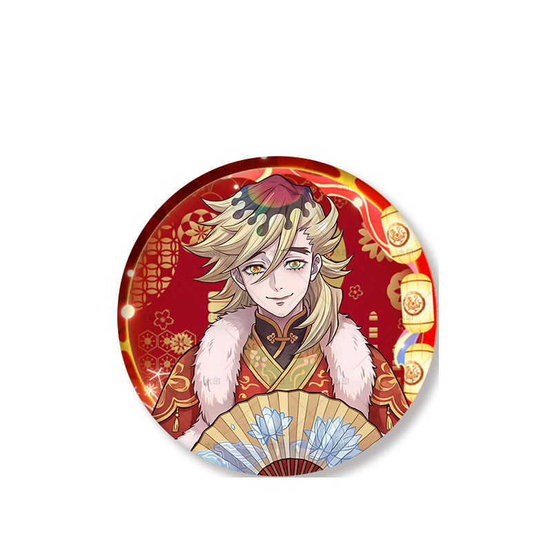 2026年新春蝴蝶忍徽章吧唧胸针58mm自印谷子虫柱鬼灭之刃动漫周边,淘宝优惠券,粉丝福利购,淘宝优惠卷