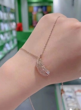 水晶水滴天鹅新款项链锁骨链