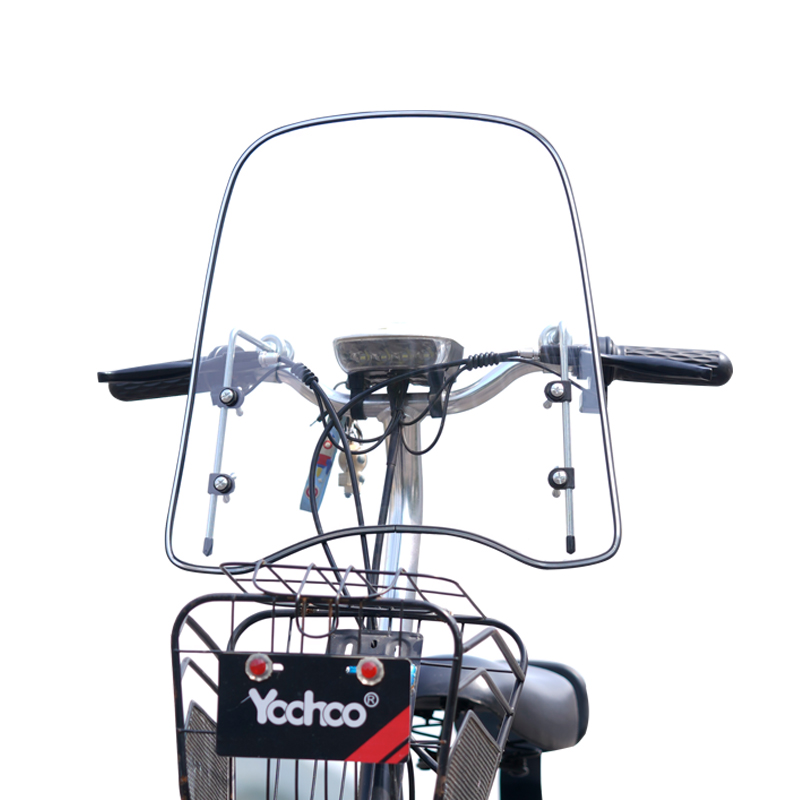 小型电动车电瓶车挡风板自行车前挡风玻璃透明宝宝椅塑胶挡风神器 - 图3