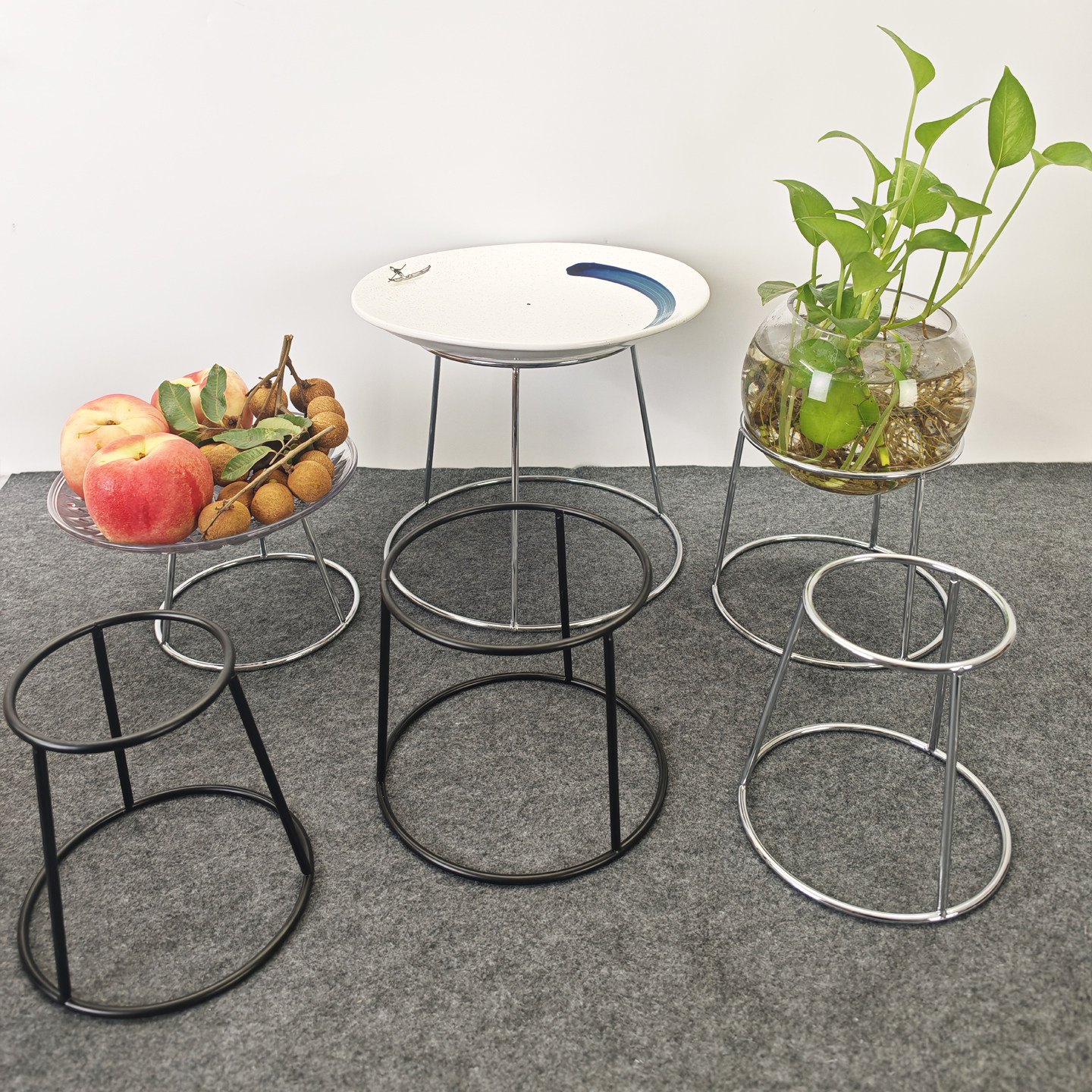 烤肉架烤盘双层架锥形刺身盘架圆形涮锅肉片架鱼生架点心盘陈列架,淘宝优惠券,粉丝福利购,淘宝优惠卷