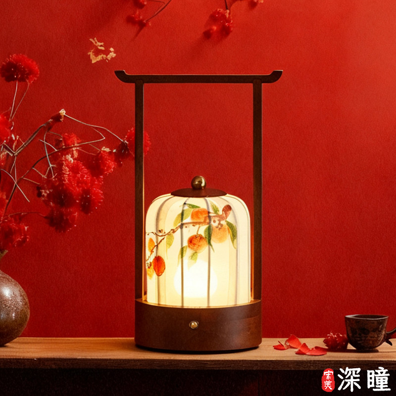 宋代美学茶室中式充电台灯卧室禅意床头灯客厅国风复古装饰氛围灯