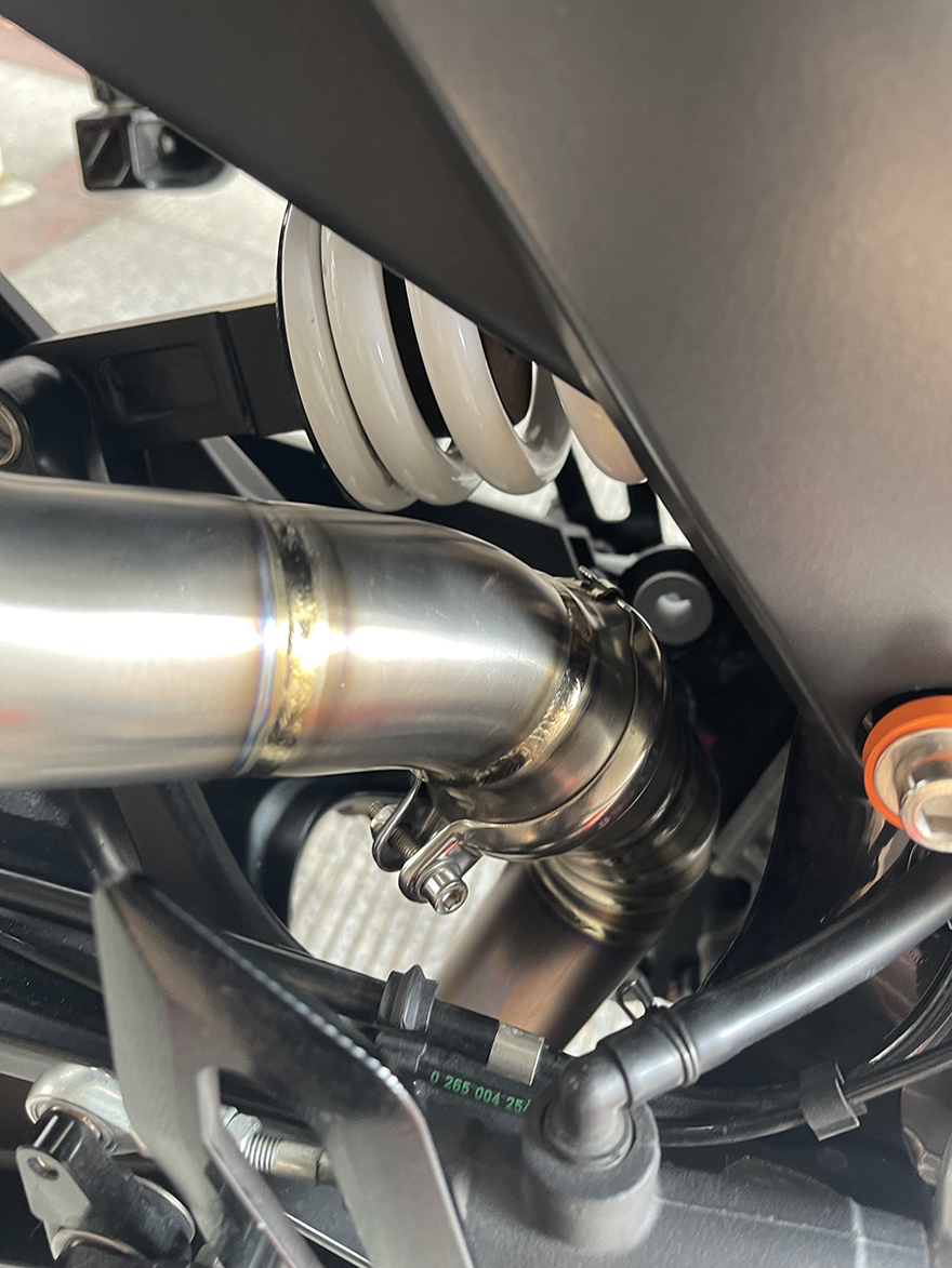摩托车适用KTM790 890改装钛合金尾段duke790钛合金碳纤排气管CDK - 图0