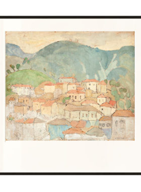 丘山生活小众风景园林民宿装饰画