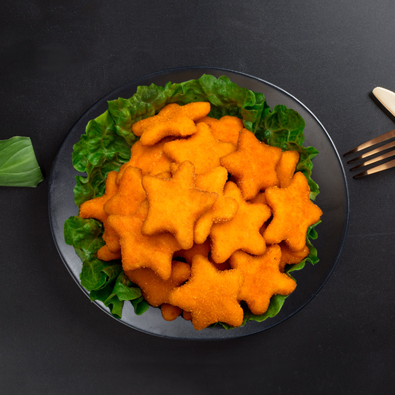 星星鸡块冷冻半成品油炸小吃串鸡排空气炸锅鸡米花商用五角星鸡块,淘宝优惠券,粉丝福利购,淘宝优惠卷