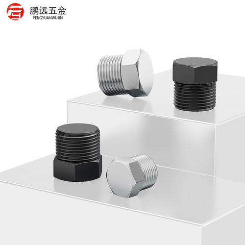 碳钢/镀锌外六角堵头闷头油塞管堵PT,RC,ZG,R,NPT1/8 1/4 3/8 1/2 - 图0
