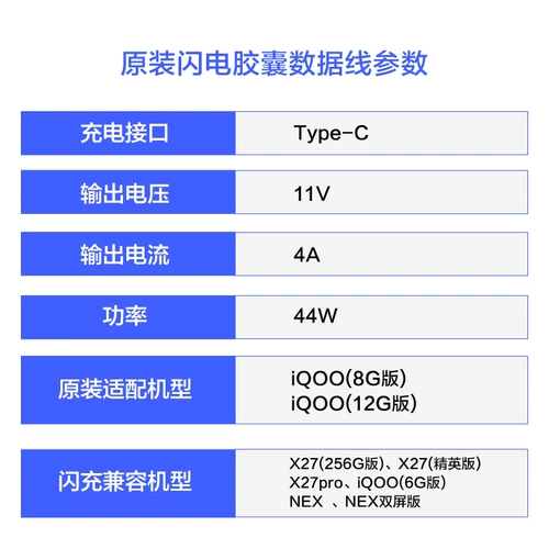 Vivo iqoo Original Skin Flash 涫 Line 8G/12G 姹 姹 鎀 ype-c 44W Flash 湎