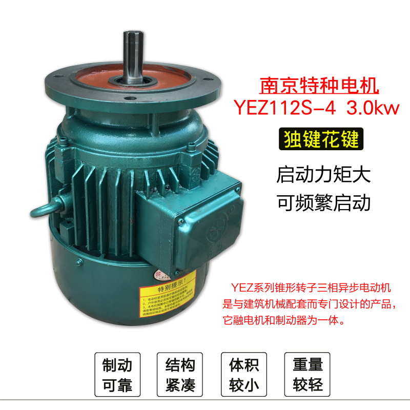 南京特种电机YEZ112S-4/3.0KW摆线针轮减速机YEZ电机YEZ112L4.5KW - 图1