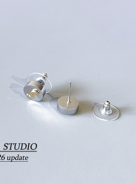 YANSTUDIO/26新款迷你圆形耳钉女