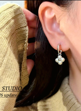 YANSTUDIO/26新款三件套花朵耳环