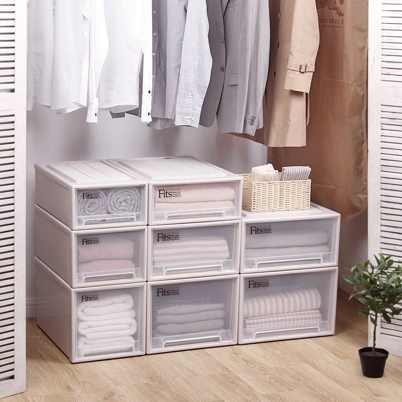 日本天马株式会社收纳箱透明整理箱塑料收纳盒储物箱可叠加抽屉柜,淘宝优惠券,粉丝福利购,淘宝优惠卷