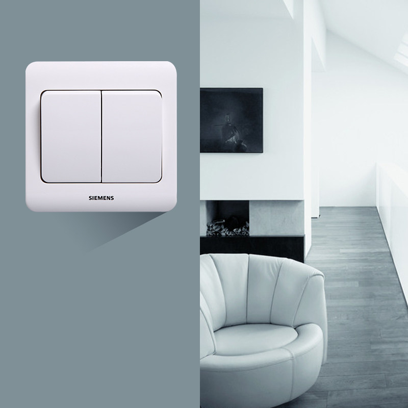 西门子二开双控开关面板远景照明灯 西门子璞高专卖双控开关