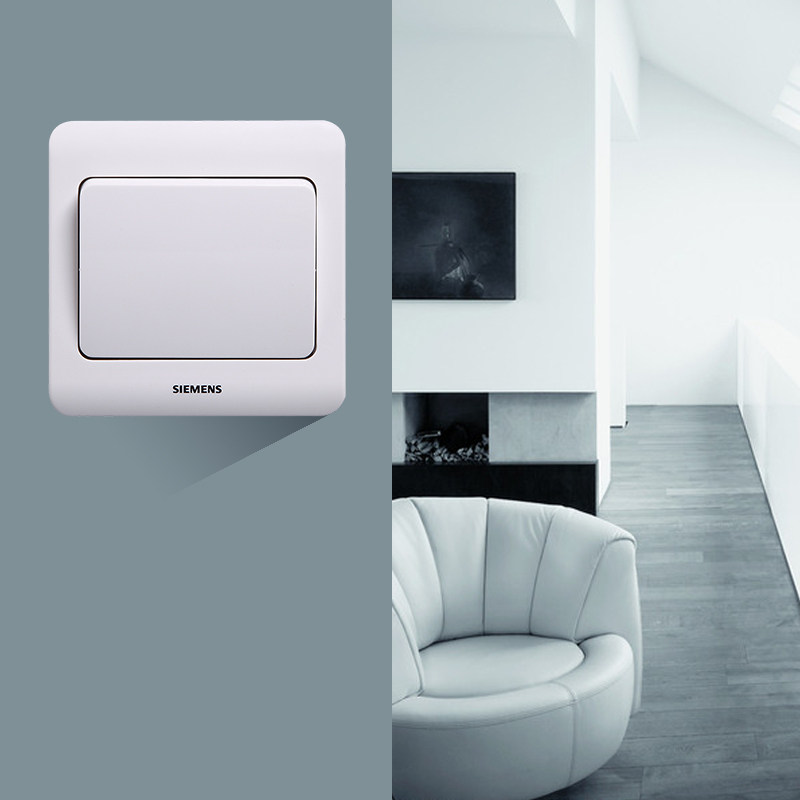 西门子单开面板远景雅白色一开开关 西门子璞高专卖双控开关