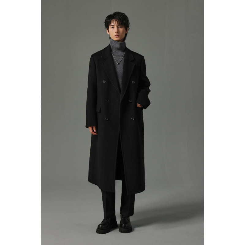 w2x秋冬季950g重磅长毛双面羊毛呢大衣男中长款妮子风衣外套,淘宝优惠券,粉丝福利购,淘宝优惠卷