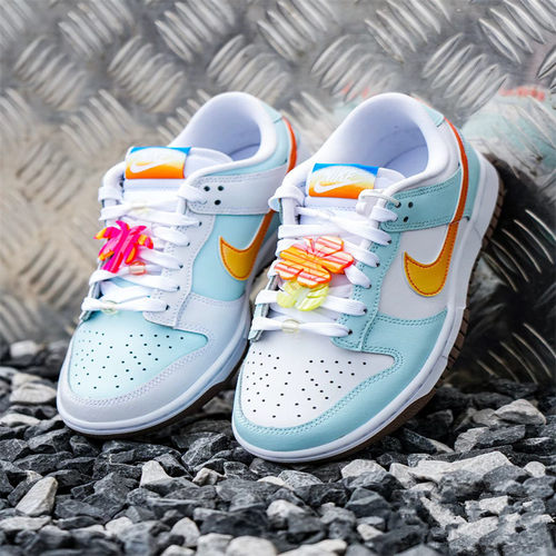 耐克 Nike Dunk Low 白蓝橙海岛风运动休闲复古板鞋 IB8877-191 - 图2