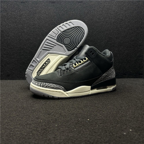 AIR JORDAN 3 AJ3 黑水泥 爆裂纹 男女中帮复古篮球鞋 CK9246-001 - 图0