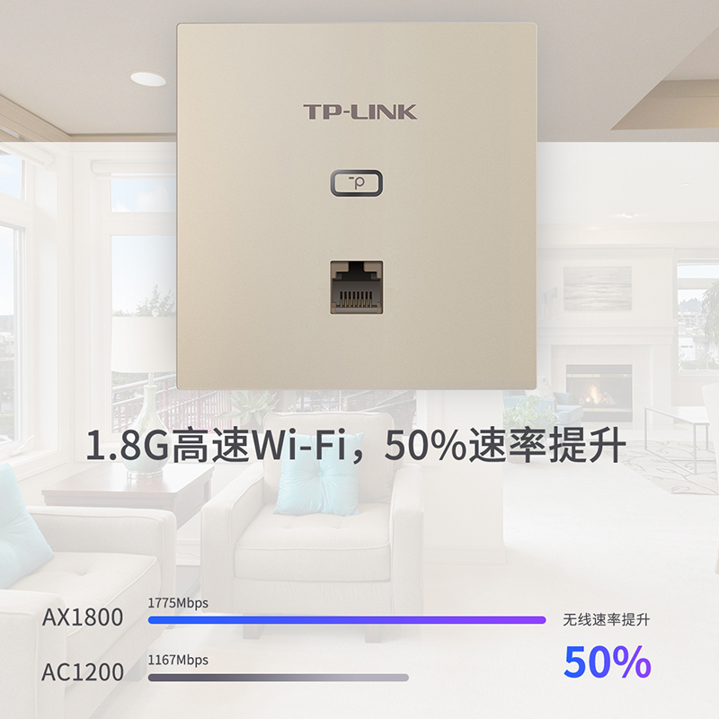 TP-LINK普联tplink面板ap千兆86型全屋无线wifi覆盖光纤组网poe路由器家用千兆高速-图1