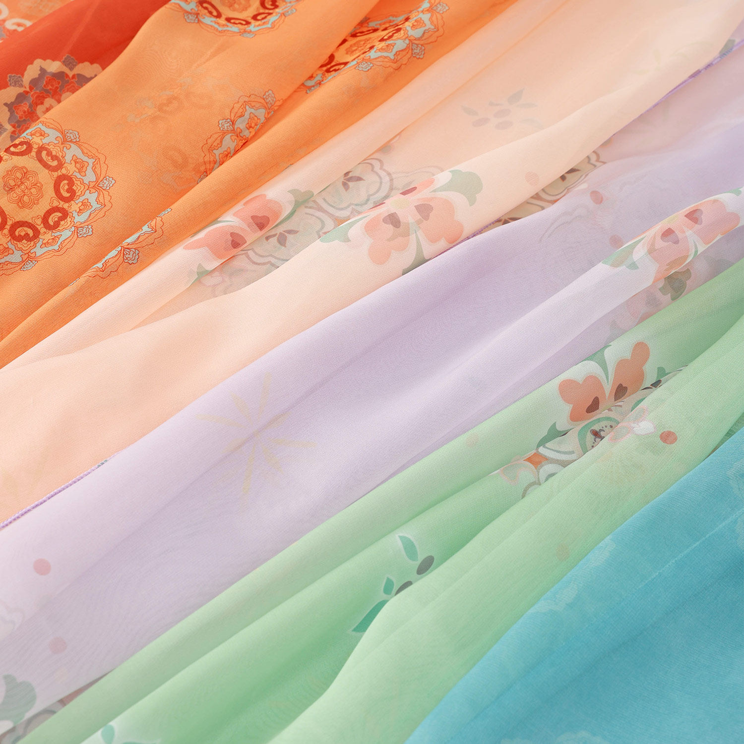 汉服披帛女唐风天丝雪纺印花敦煌舞蹈中国风飘带古风配饰长4米布,淘宝优惠券,粉丝福利购,淘宝优惠卷