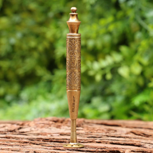 季风 铜烟斗压棒 通针防熄火修碳器创意复古烟斗清理工具专用配件 - 图0