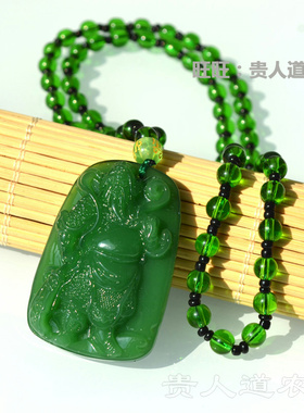 新款春秋长款毛衣链关公貔貅琉璃