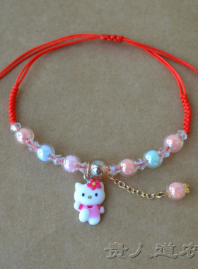 生肖马卡通手链爆米花平安扣手串