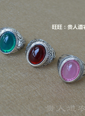 日韩流行宽版大气合金小礼品藏银