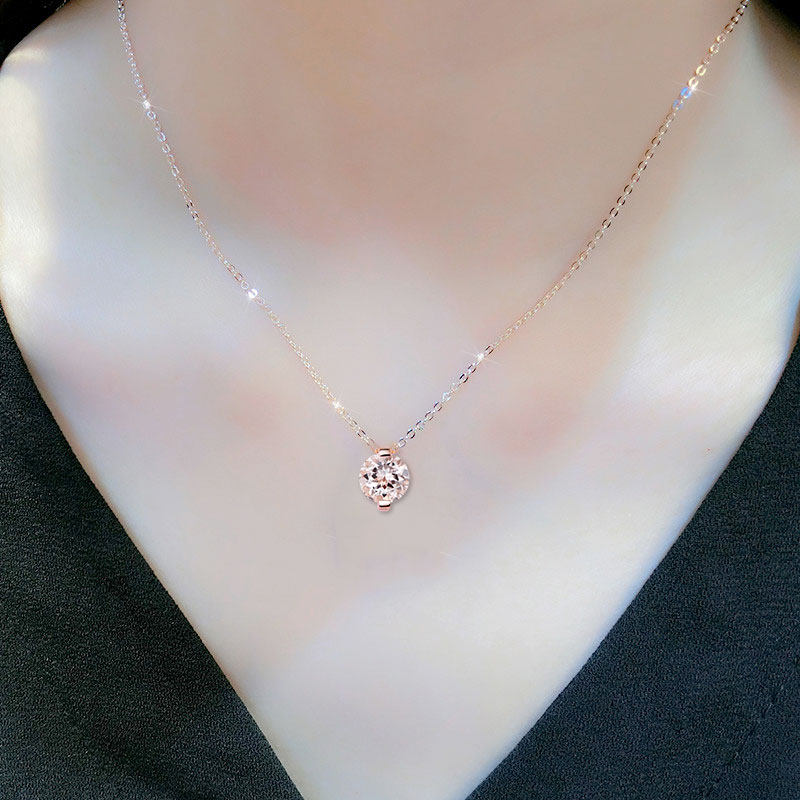 18k摩根石锁骨首饰品送女友金项链 jolee项链