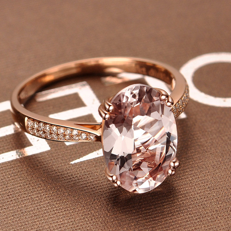 女18k金绿柱石彩色送女友老婆指环 jolee戒指/指环