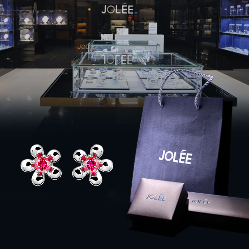 jolee18k金红碧玺彩色珠宝首饰耳钉 jolee耳钉