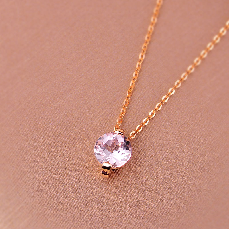 18k摩根石锁骨首饰品送女友金项链 jolee项链