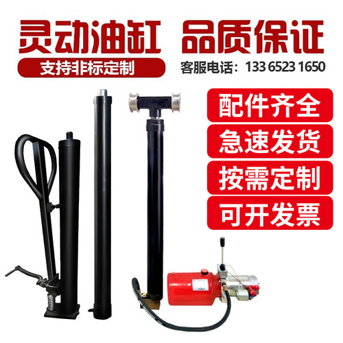 非标定制做液压油缸电动叉车升降机货梯手动双向液压缸液压泵总成 - 图1