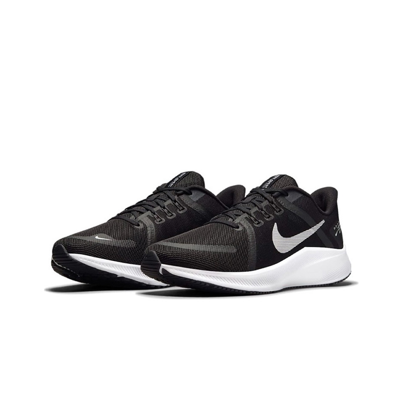 Nike Quest 4 男款 日常跑专业跑步鞋 黑白 DA1105-006 - 图0