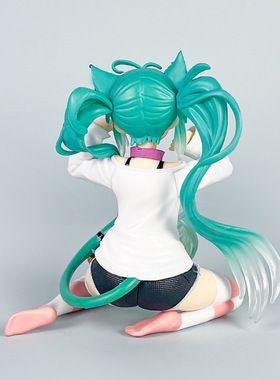 初音未来MIKU跪姿猫耳初音压杯面坐姿手办动漫二次元美少女模型