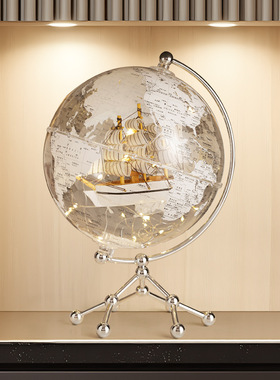 创意地球仪摆件家居装饰办公室酒柜电视柜客厅氛围感桌面高级感