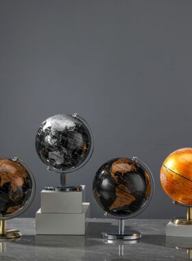 地球仪全英文摆件小号酒柜办公室书房桌面客厅家居轻奢装饰品礼物