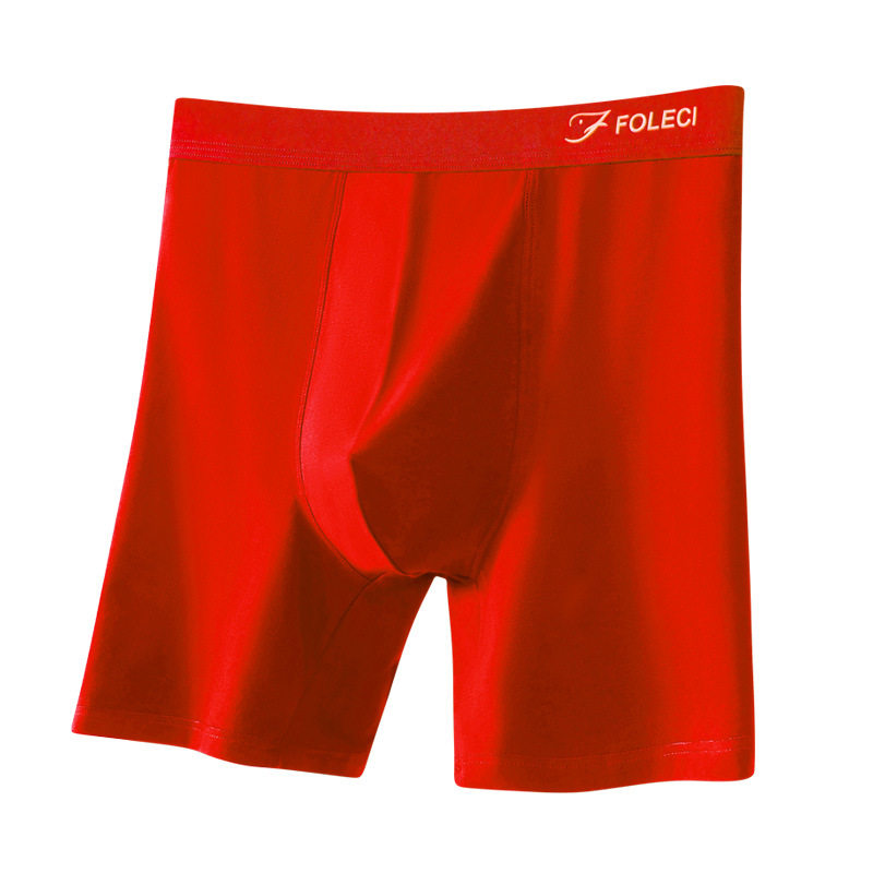 本命年大红色男士内裤莫代尔四角防磨腿运动高腰深裆加长款平角裤,淘宝优惠券,粉丝福利购,淘宝优惠卷
