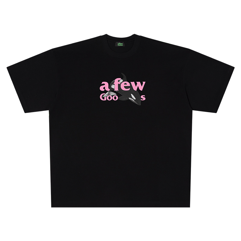 AFGK国潮“海底世界”系列重磅潮流印花短袖t恤男女美式夏季体恤 - 图3