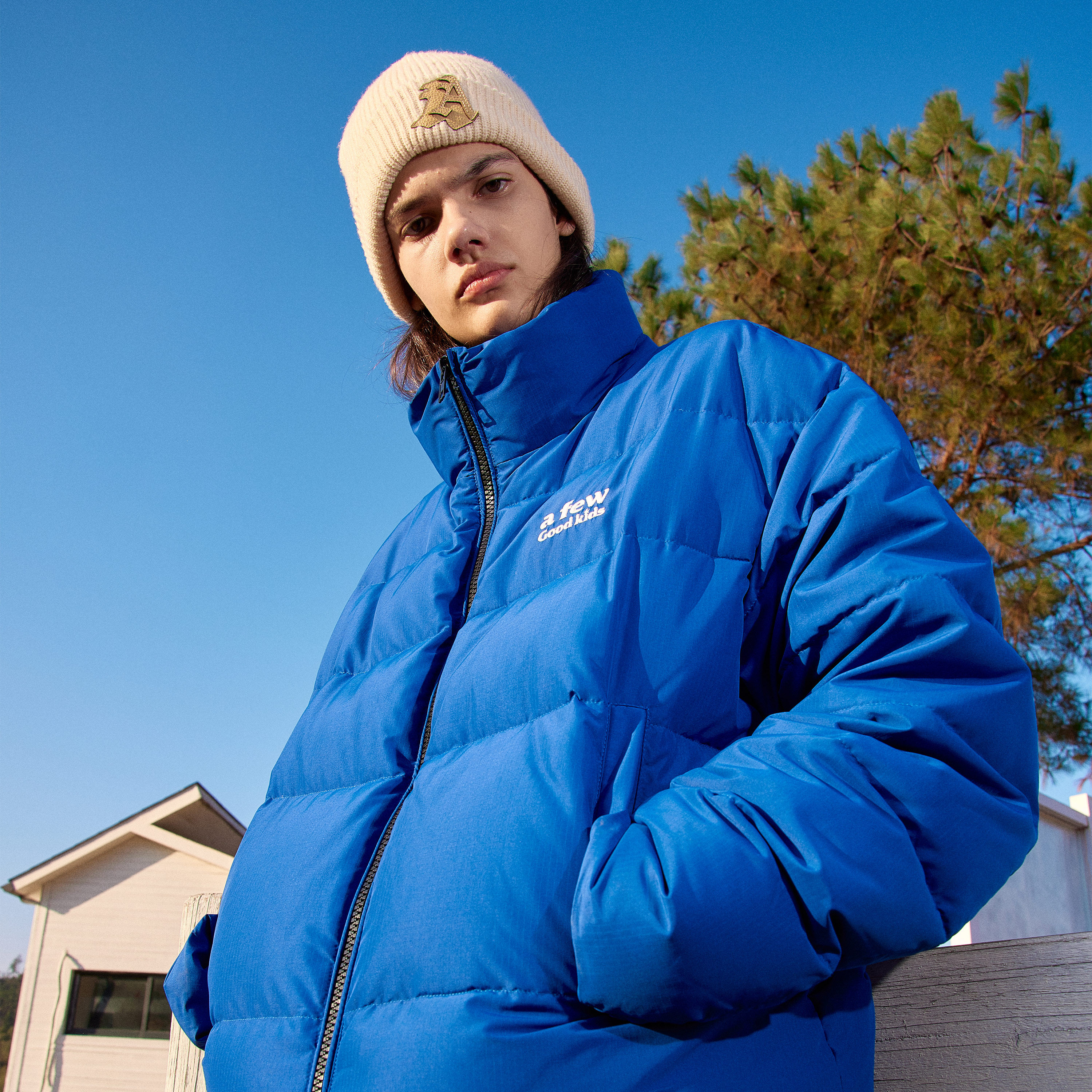 AFGK美式基础刺绣立领短款羽绒服外套男女加绒加厚外套潮牌面包服,淘宝优惠券,粉丝福利购,淘宝优惠卷