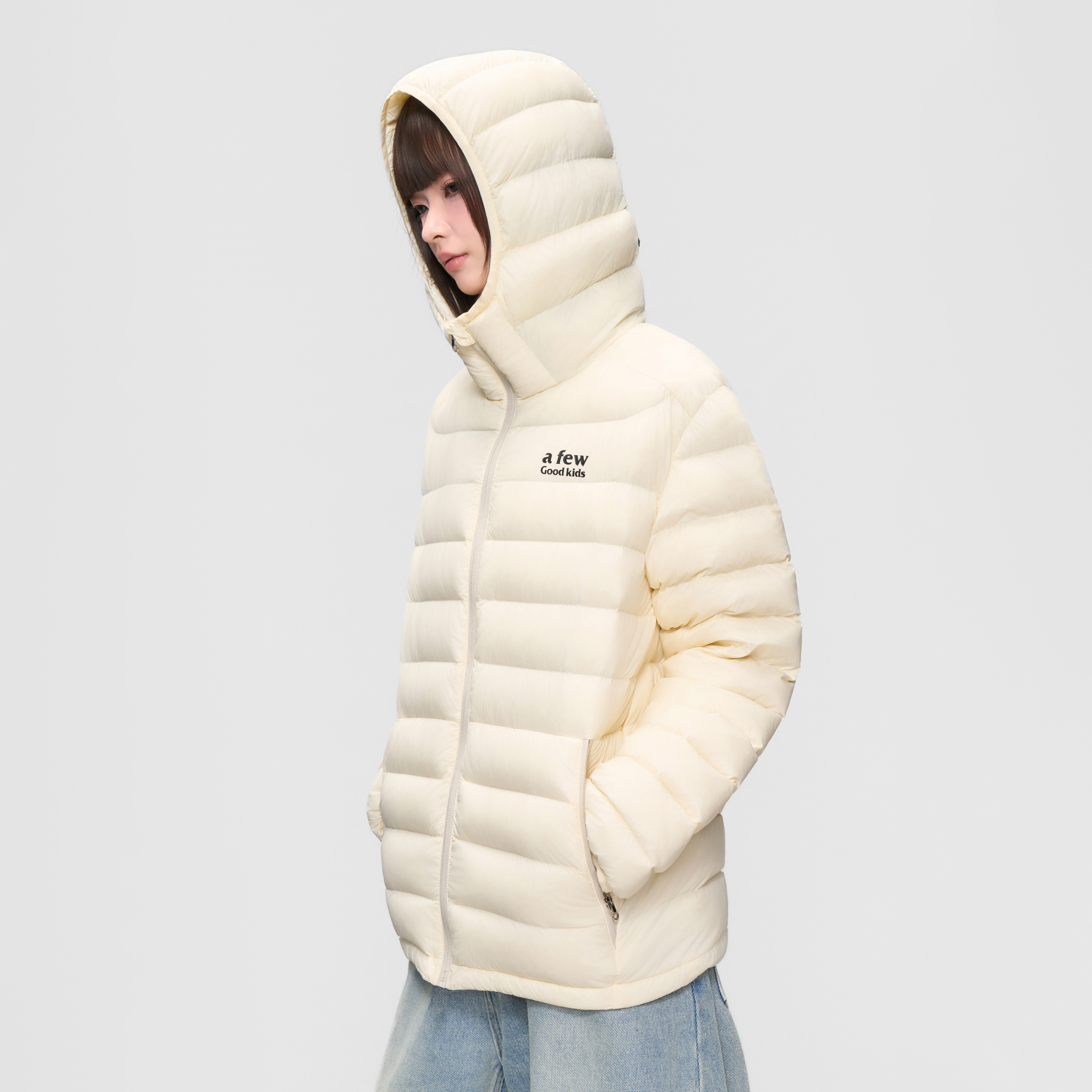 AFGK25FW【90白鸭绒】轻量户外冬季连帽排骨羽绒服男女内胆外套 - 图1