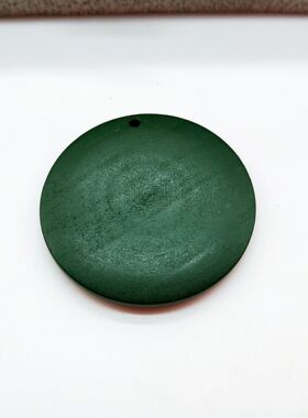 diy饰品材料 配件 木质手工串珠边孔彩色36-40mm圆形木片耳环耳饰