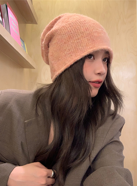 冷帽美拉德男女针织羊毛堆堆帽潮