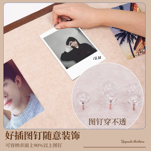 照片墙背景板毛毡板毛毡墙贴软木板羊毛毡拍立得照片墙相片挂墙版作品展示面板毛粘板玄关房间装饰创意文化墙 - 图1