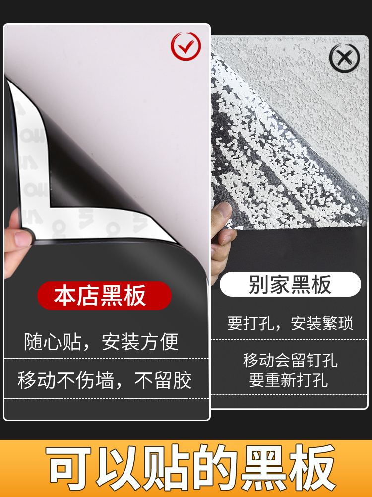 黑板墙贴粉笔字可移除不伤墙手写小黑板饭店铺用挂式商用菜单黑板餐饮价格展示大广告牌咖啡店儿童家用写字板 - 图2
