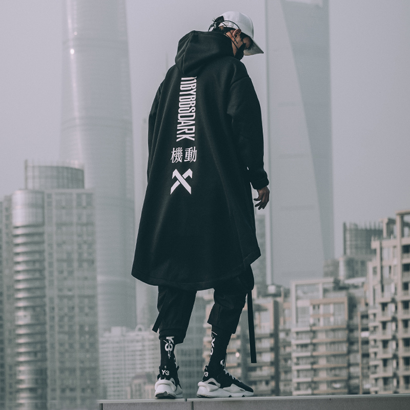 復古披風暗黑機動斗篷風衣寬松嘻哈潮牌男風 DARK 11BYBBS 喪系國潮 復古披風暗黑機動斗篷風衣寬松嘻哈潮牌男風 DARK 11BYBBS 喪系國潮