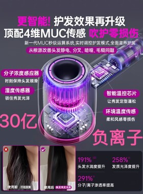 电吹风机负离子护发静音速干家用大风强力2026新款华强北电吹风筒