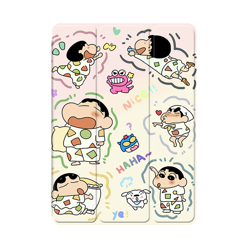 搞怪小新超人适用小米5平板壳oppo保护套vivo带笔槽air联想小新pad10.36三折m10plus气囊padpro硅胶11.5英寸 - 图3