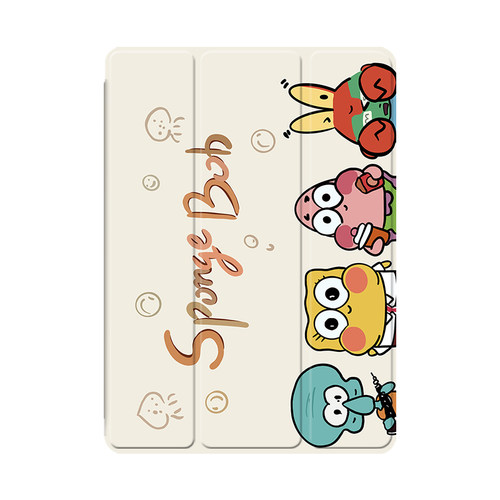 海绵宝章鱼哥2021/20/19新款ipad适用air4/3/2气囊保护套10.2/9.7寸平板2018笔槽pro11三折mini4/5苹果123壳6 - 图3