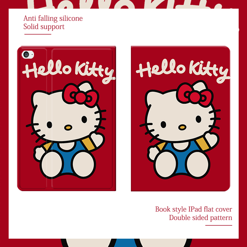 ins可爱KT猫2021/20/19新款ipad适用air4/3/2气囊保护套10.2/9.7寸平板2018笔槽pro11三折mini4/5苹果123壳6 - 图0