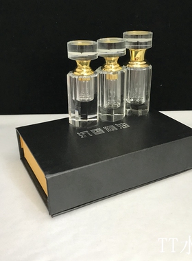 精油瓶包装盒定制水晶沉香小空瓶1ml香水分装瓶2ml高档滴棒3ml盒