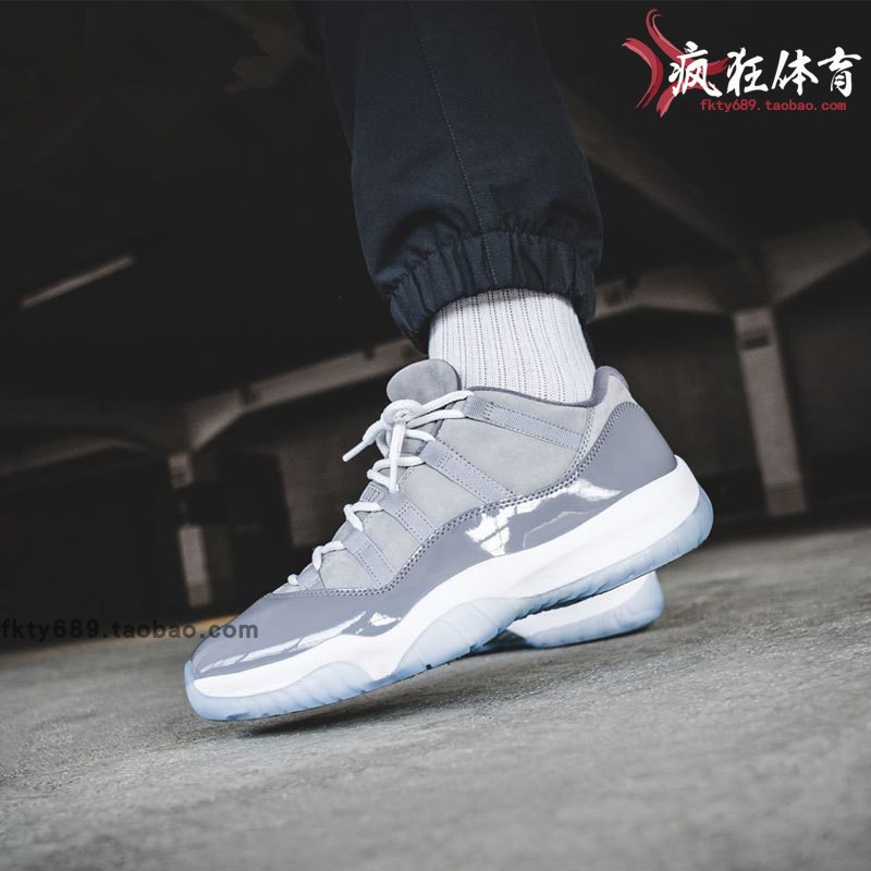 Air Jordan 11 Low Cool Grey AJ11低帮酷灰运动篮球鞋528895-003 - 图0