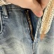 ລ້າງໂສ້ງກະໂປ່ງ denim ແບບ retro ຈັບຄູ່ແບບສະບາຍໆ